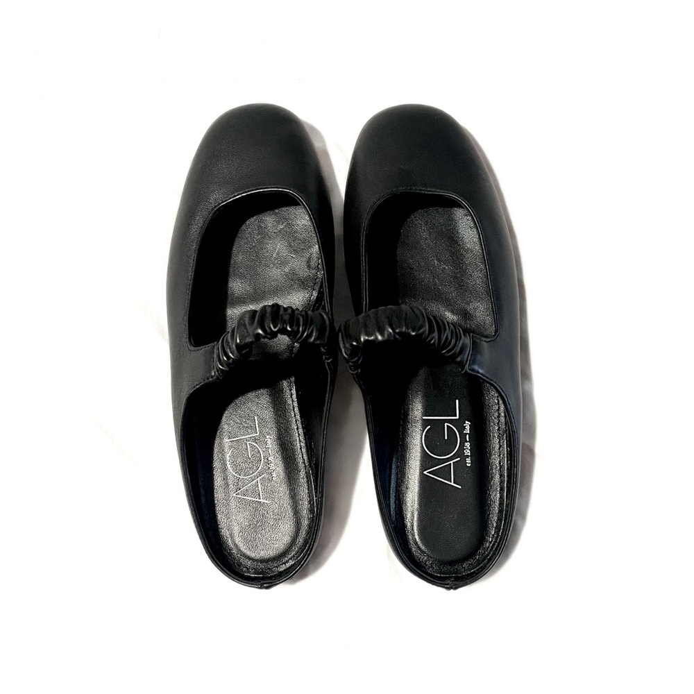 AGL Attilio Giusti Leombruni “Cher Mule” Mary Jane Ballet Flat - Black